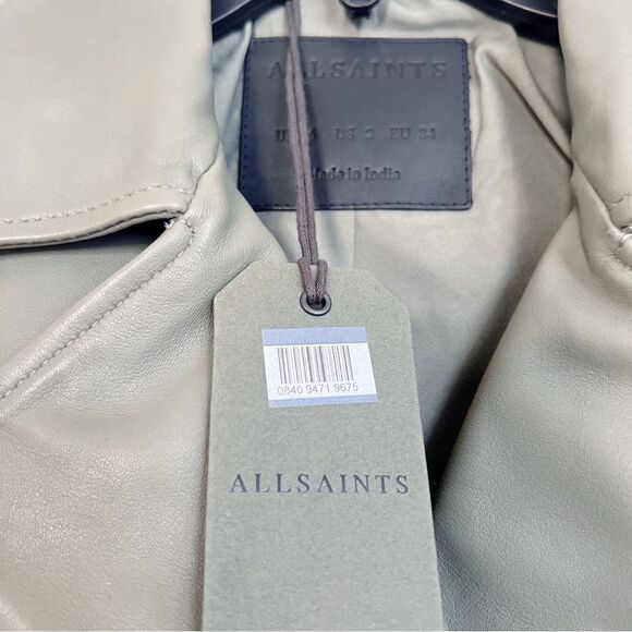 AllSaints BALFERN LEATHER BIKER JACKET - Picture 10 of 14